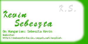 kevin sebeszta business card